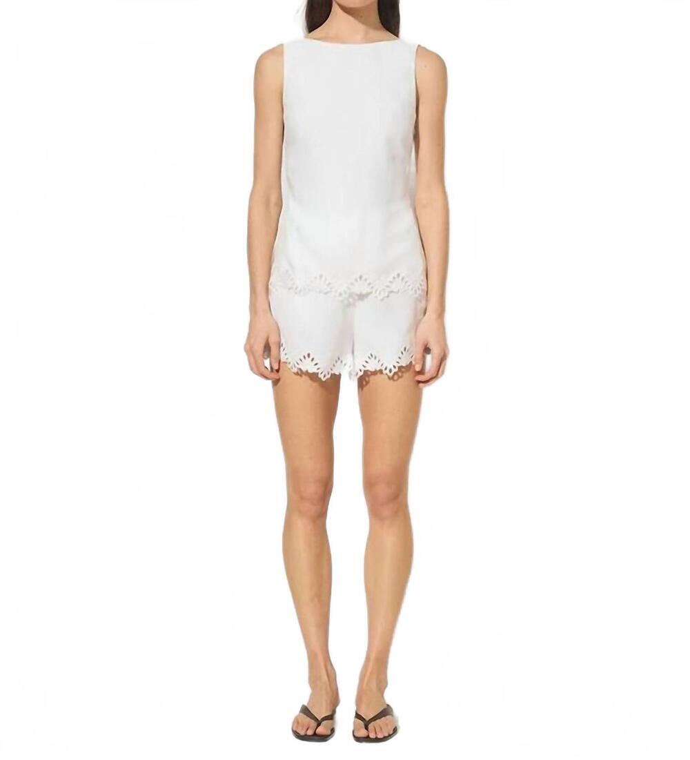 NEW MON RENN fran high waist short in off-white